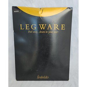 Frederick's of Hollywood Black Fishnets Back Seam Size L